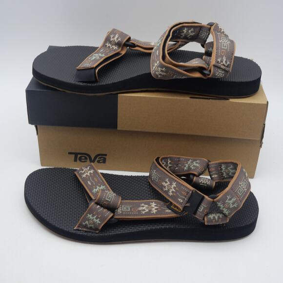 NEW Teva Men's 10 Universal Original Sandals Gecko Bracken Brown - Picture 2 of 11